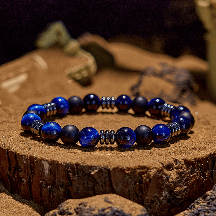 Olivenorma Natural Tiger Eye Hematite Beaded Bracelet - image 0