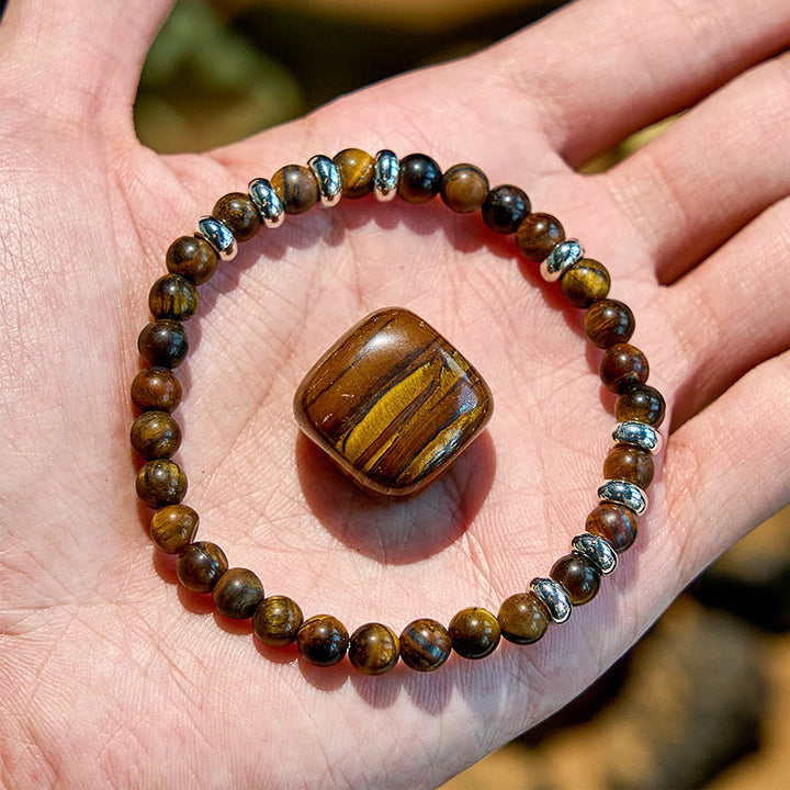 Olivenorma 6mm Natural Stone Beaded Bracelet - image 2