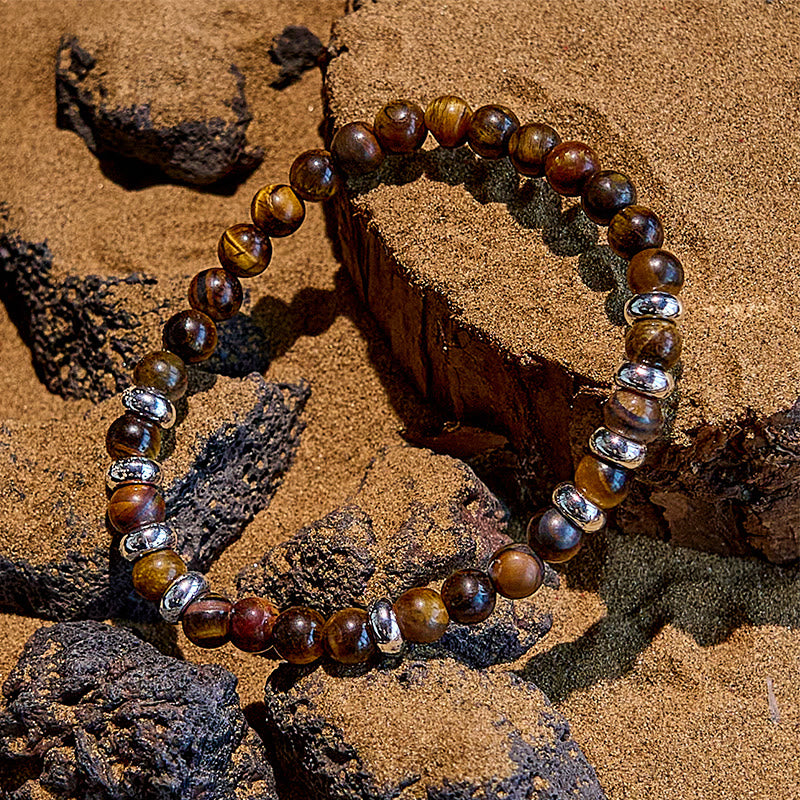 Olivenorma 6mm Natural Stone Beaded Bracelet - image 3