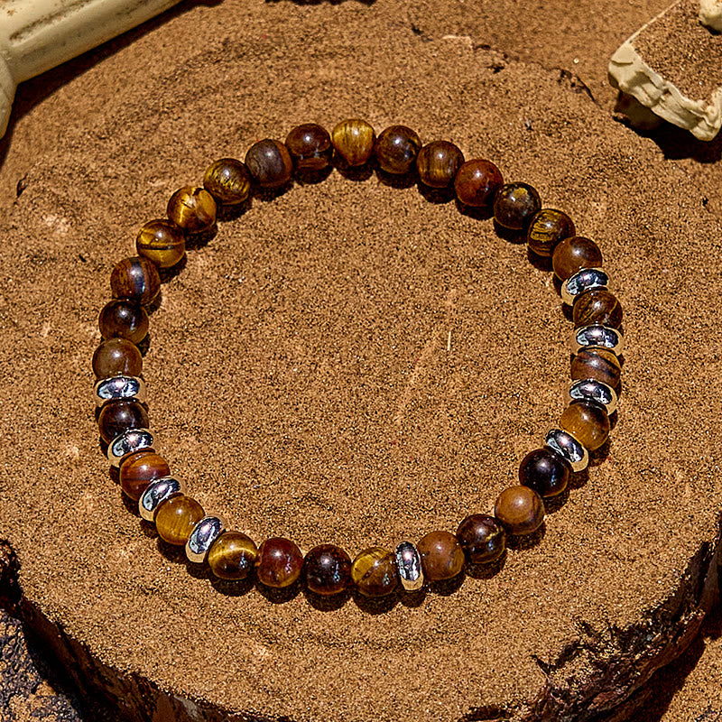 Olivenorma 6mm Natural Stone Beaded Bracelet - image 4