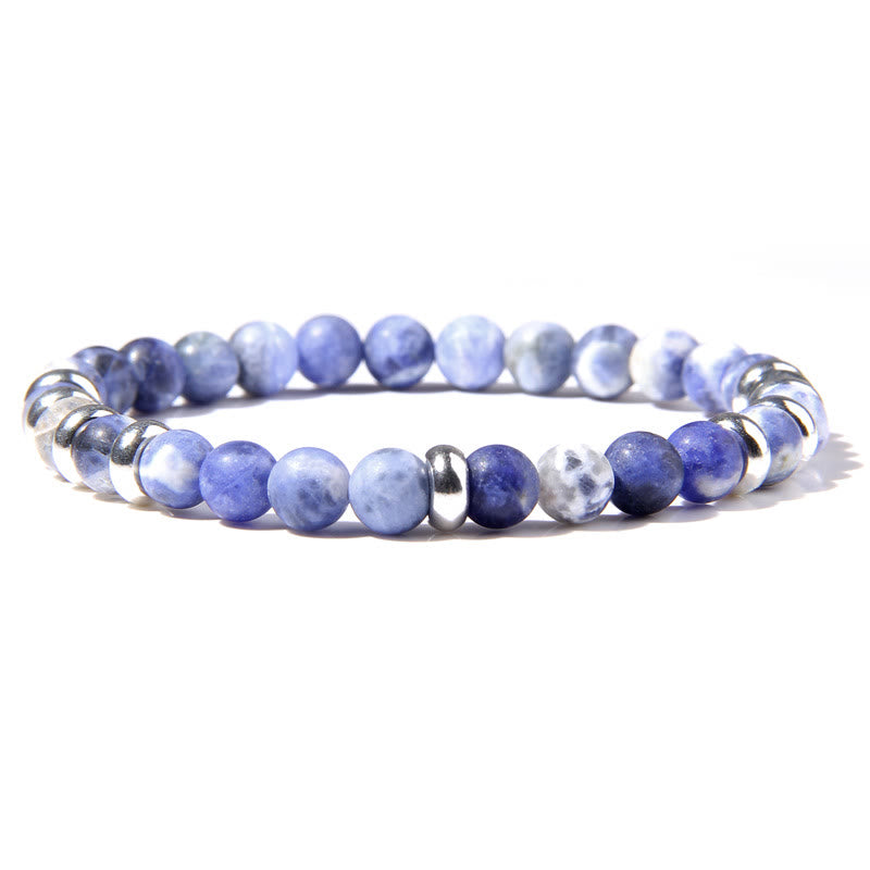 Olivenorma 6mm Natural Stone Beaded Bracelet - Blue Sodalite - image 13