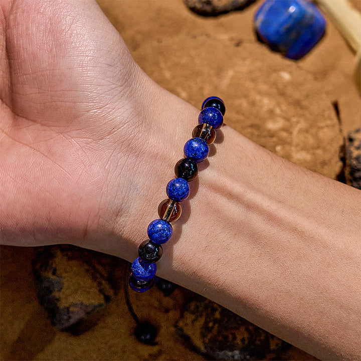 Olivenorma 8mm Natural Stone Beaded Drawstring Bracelet - image 1