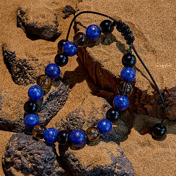 Olivenorma 8mm Natural Stone Beaded Drawstring Bracelet - image 4