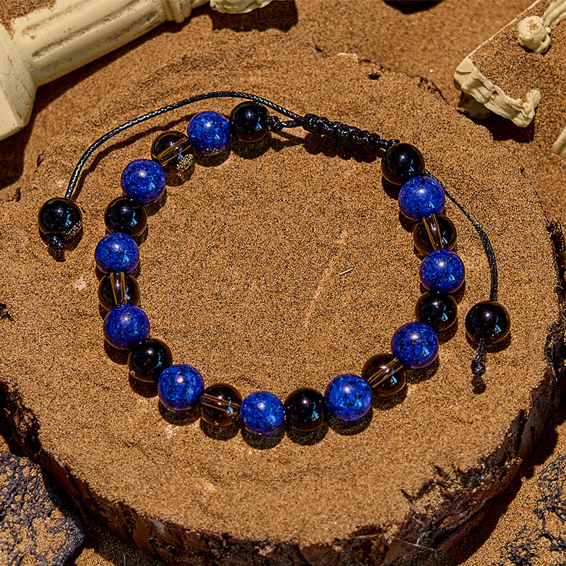 Olivenorma 8mm Natural Stone Beaded Drawstring Bracelet - image 3