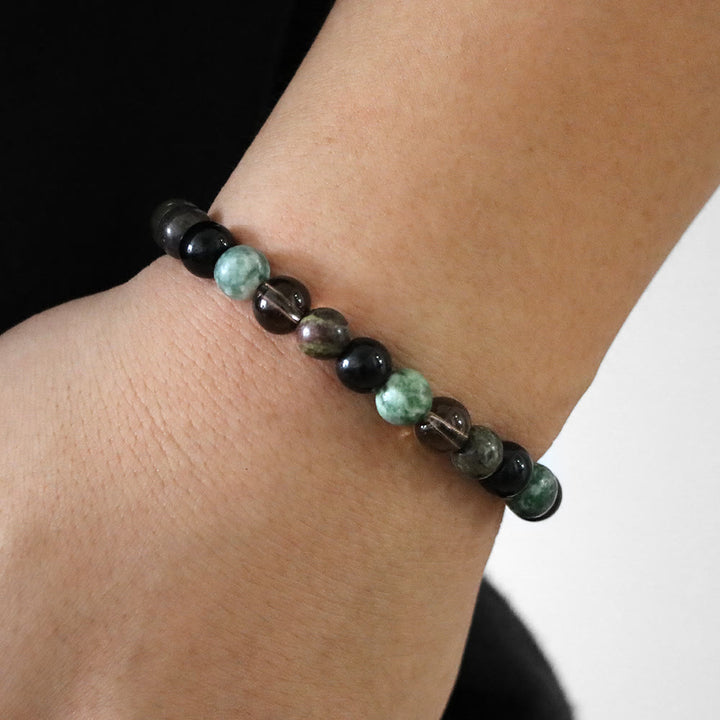 Olivenorma 8mm Natural Stone Beaded Drawstring Bracelet - image 19