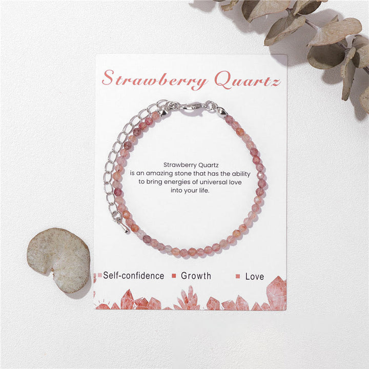 Olivenorma 3mm Natural Stone Faceted Beads Bracelet - image 0