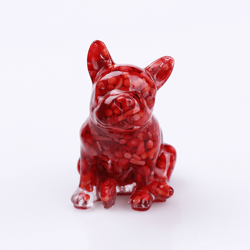 Olivenorma Crystal French Bulldog Gemstone Decoration - Carnelian - image 37