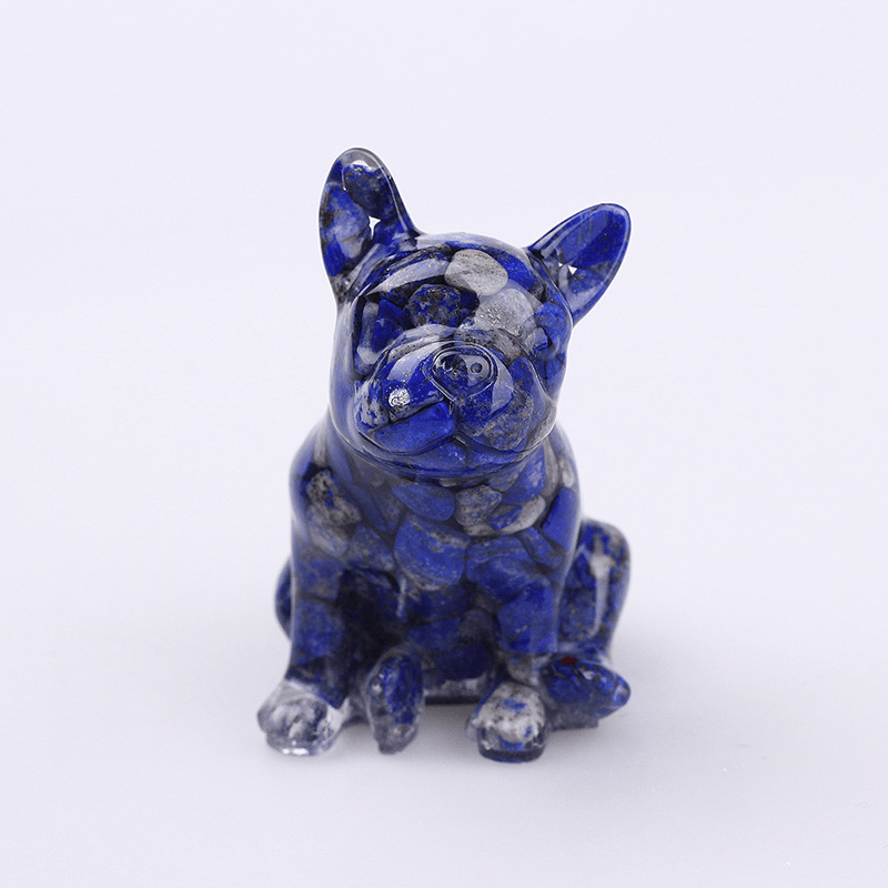Olivenorma Crystal French Bulldog Gemstone Decoration - Lapis Lazuli - image 39