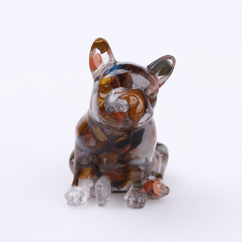 Olivenorma Crystal French Bulldog Gemstone Decoration - Colored Stones - image 30