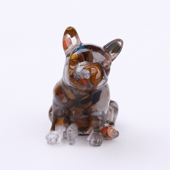 Olivenorma Crystal French Bulldog Gemstone Decoration - Colored Stones - image 30