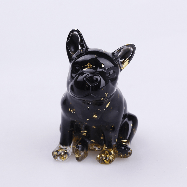 Olivenorma Crystal French Bulldog Gemstone Decoration - Obsidian - image 18
