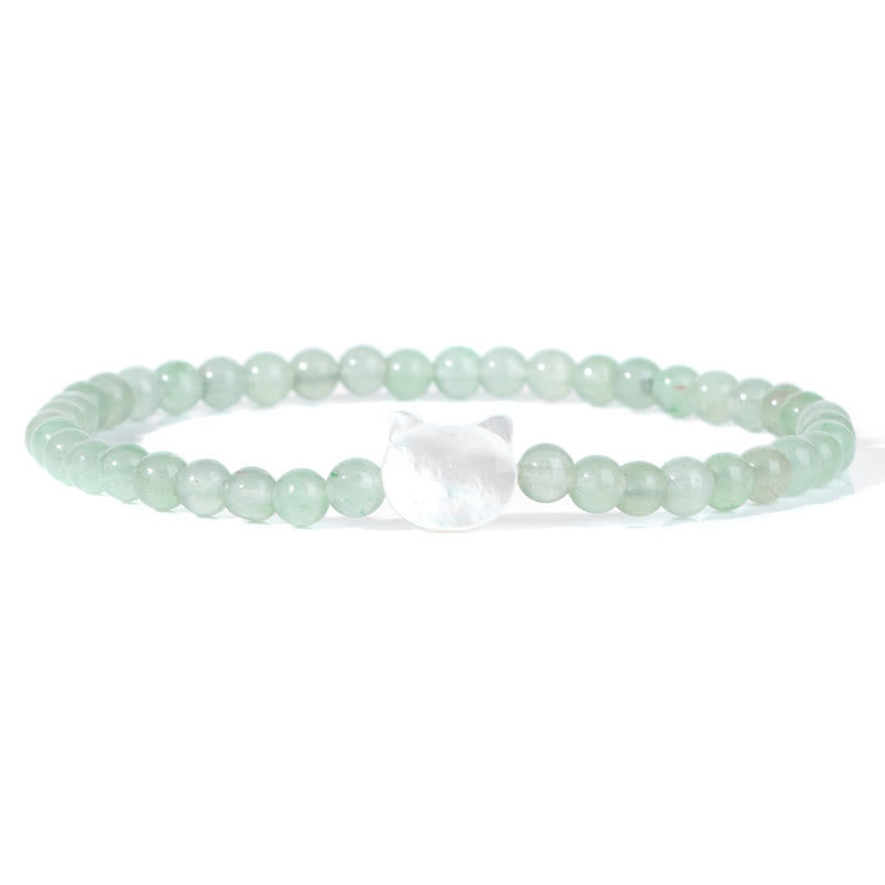 Olivenorma Nacre Kitten 4mm Natural Stone Beads Bracelet - Green Aventurine - image 22