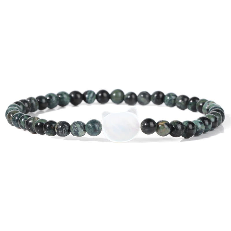 Olivenorma Nacre Kitten 4mm Natural Stone Beads Bracelet - African Turquoise - image 34