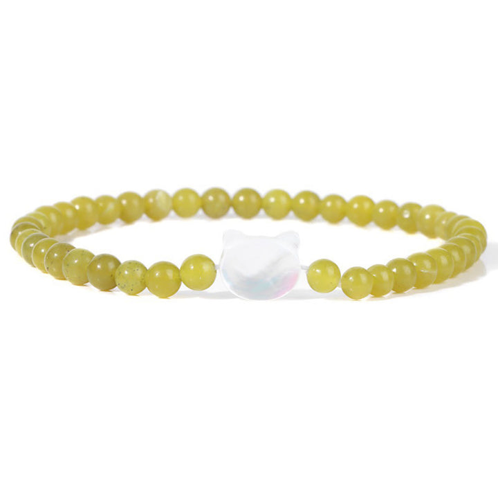 Olivenorma Nacre Kitten 4mm Natural Stone Beads Bracelet - Jade - image 71