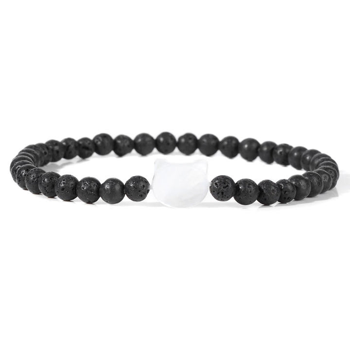 Olivenorma Nacre Kitten 4mm Natural Stone Beads Bracelet - Lava Stone - image 54