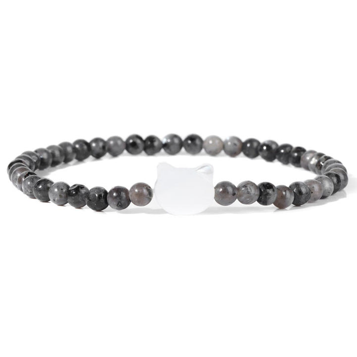 Olivenorma Nacre Kitten 4mm Natural Stone Beads Bracelet - Labradorite - image 44