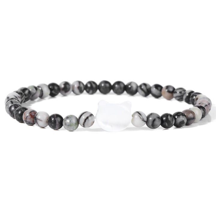 Olivenorma Nacre Kitten 4mm Natural Stone Beads Bracelet - Hypersthene - image 75