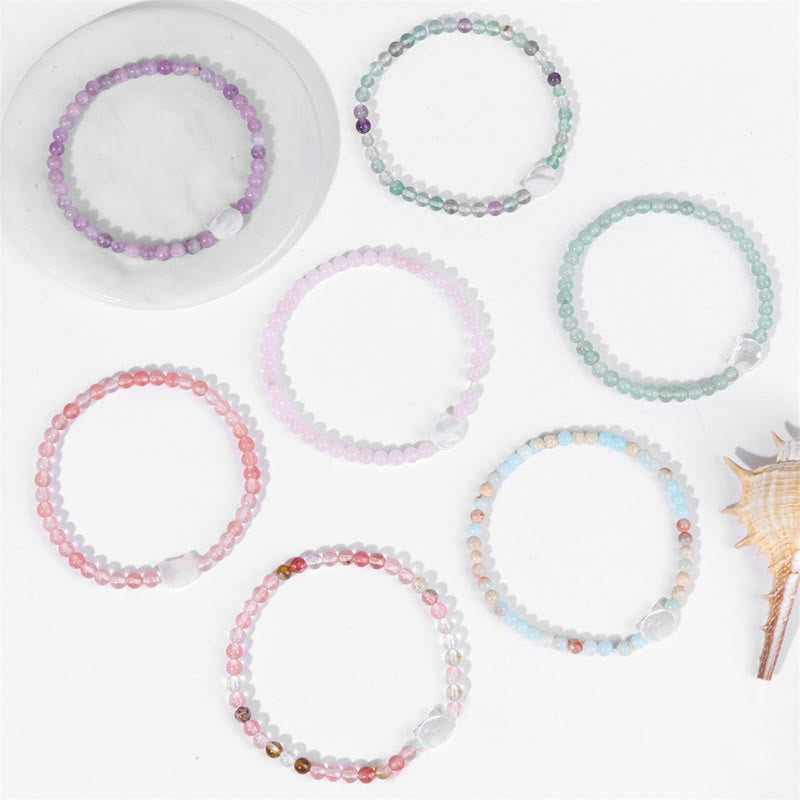 Olivenorma Nacre Kitten 4mm Natural Stone Beads Bracelet - image 79