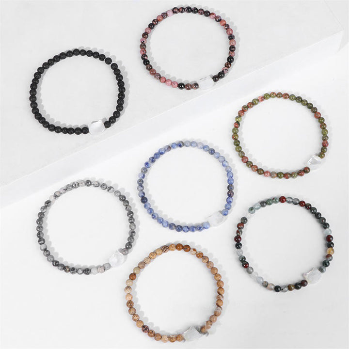 Olivenorma Nacre Kitten 4mm Natural Stone Beads Bracelet - image 84