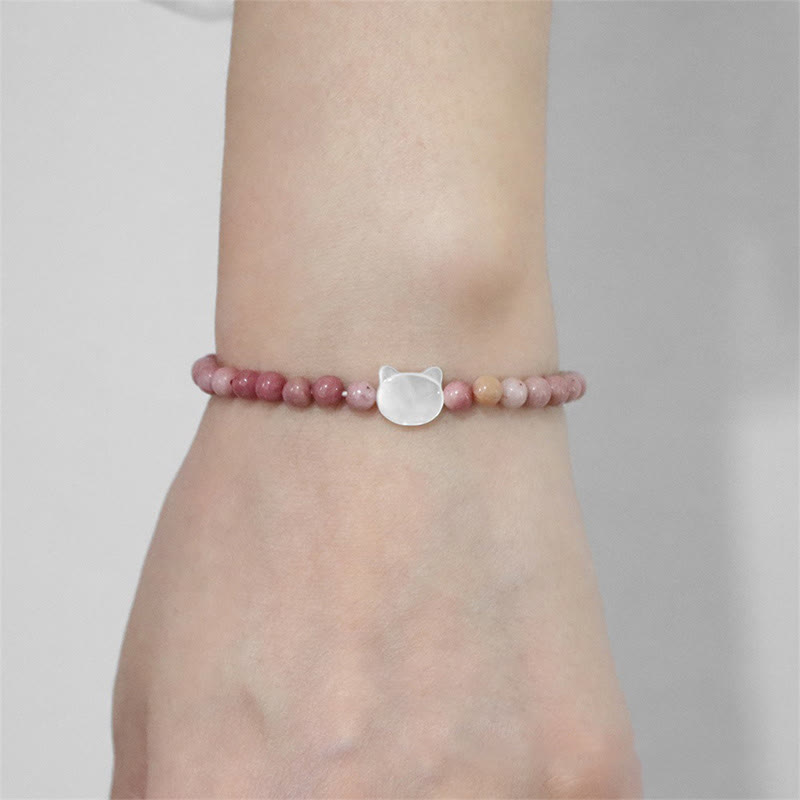 Olivenorma Nacre Kitten 4mm Natural Stone Beads Bracelet - image 82