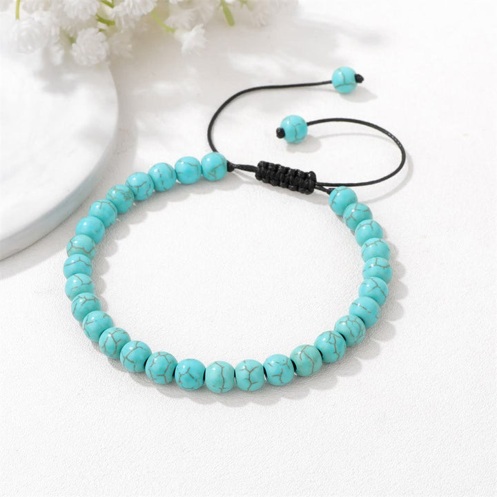 Olivenorma 4mm/6mm Natural Stone Beaded Drawstring Bracelet - image 61