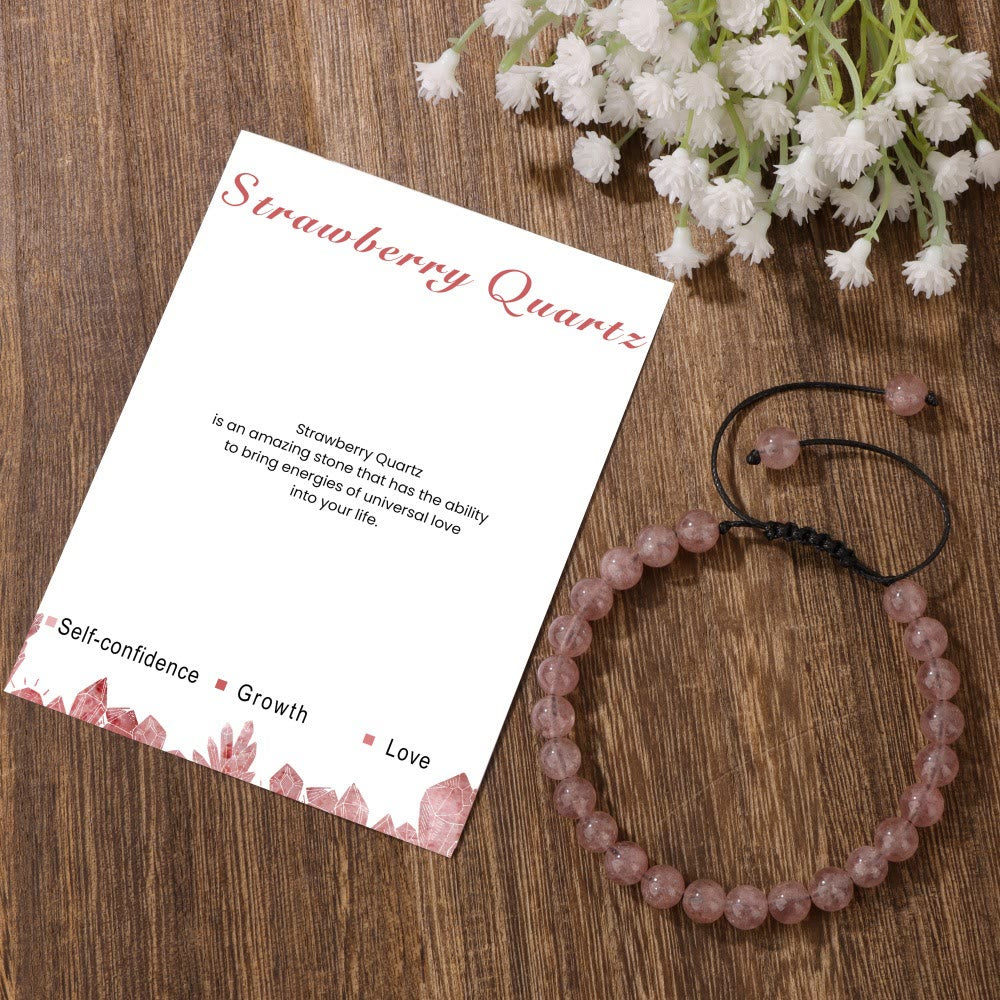 Olivenorma 4mm/6mm Natural Stone Beaded Drawstring Bracelet - image 59