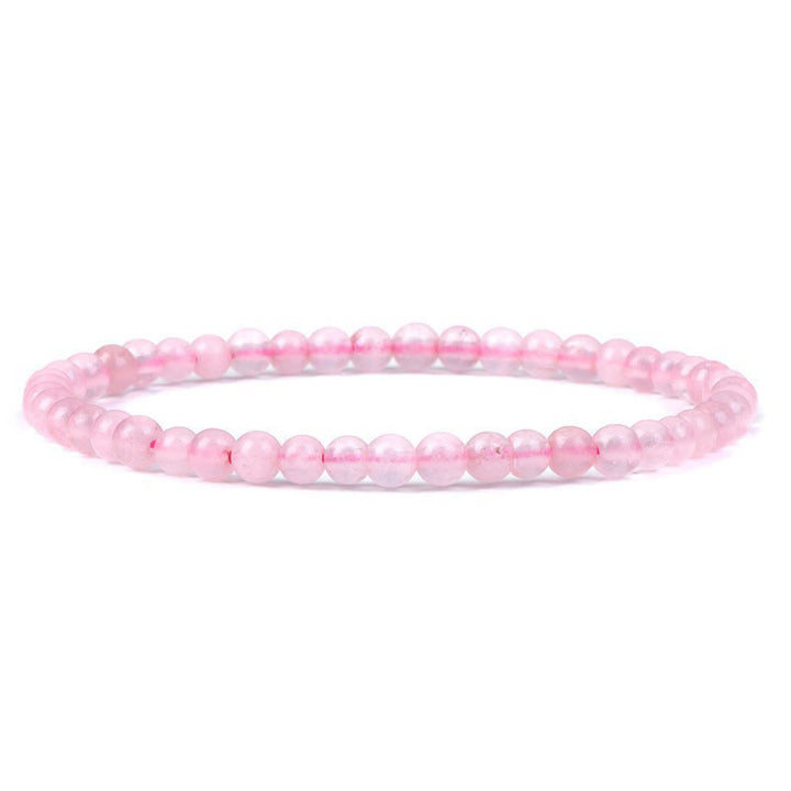 Olivenorma 4mm Natural Stone Beaded Bracelet - Rose Quartz - image 29