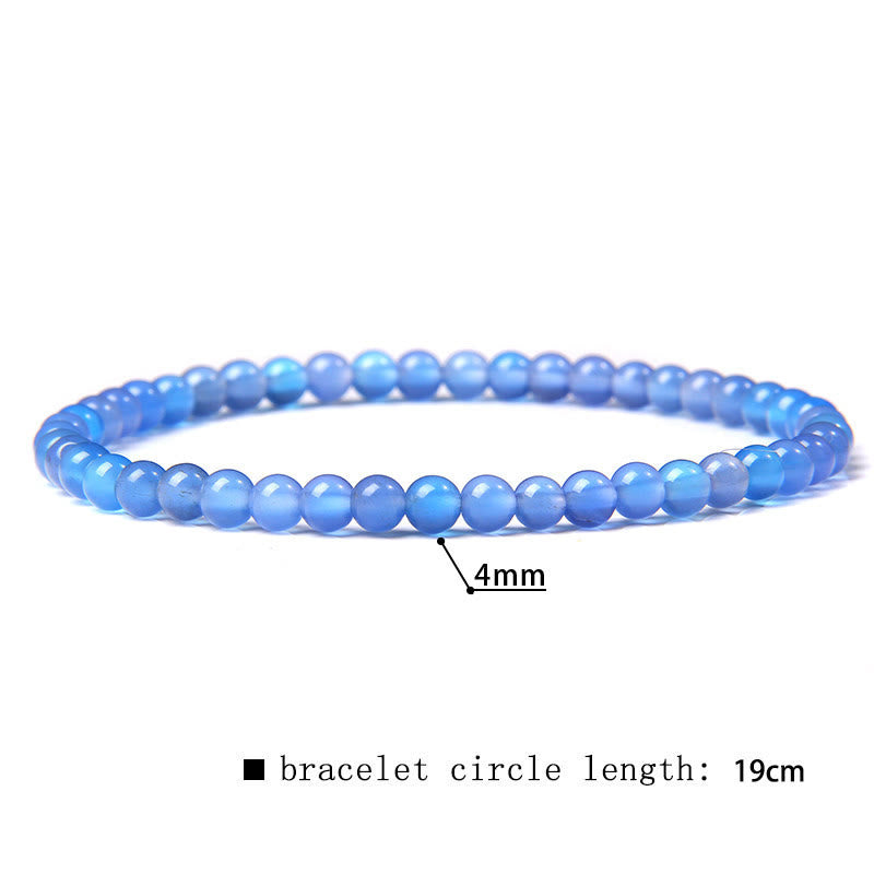 Olivenorma 4mm Natural Stone Beaded Bracelet - Blue Aventurine - image 16