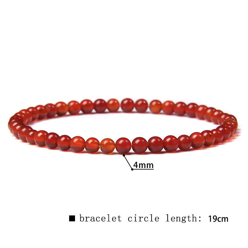 Olivenorma 4mm Natural Stone Beaded Bracelet - Ruby Quartz - image 39