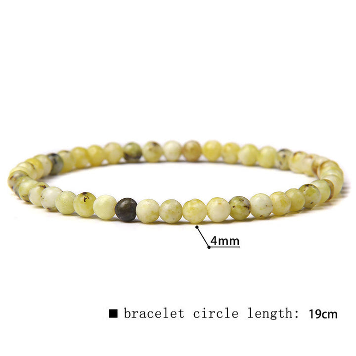 Olivenorma 4mm Natural Stone Beaded Bracelet -  Prehnite - image 42