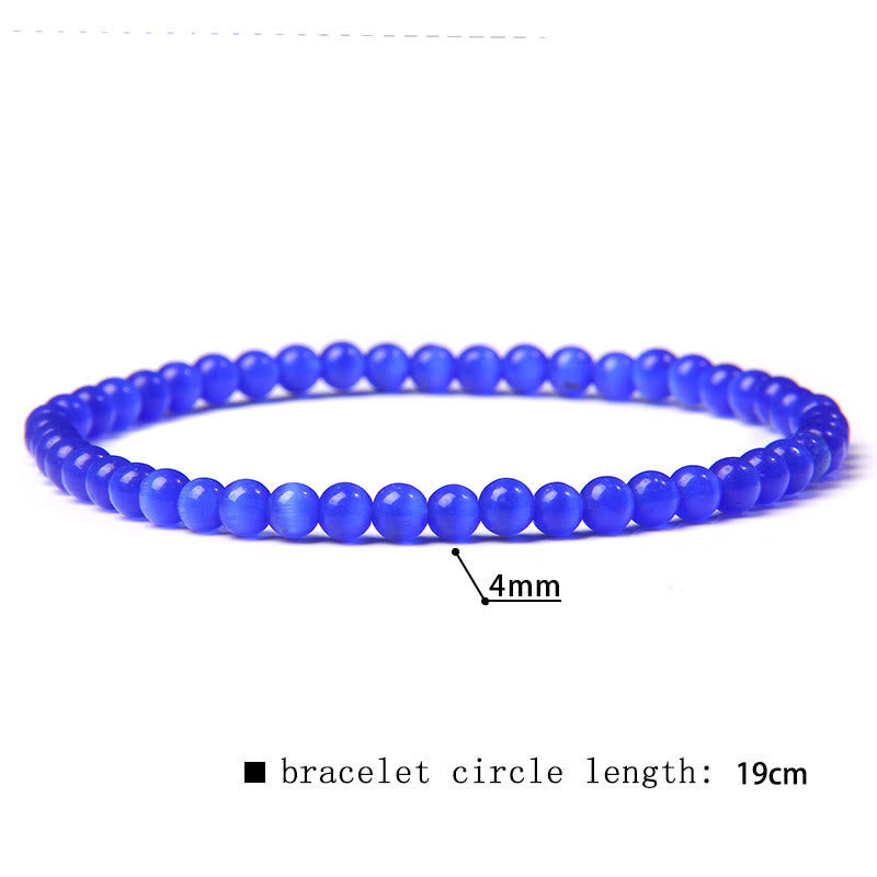 Olivenorma 4mm Natural Stone Beaded Bracelet - Sapphire - image 17