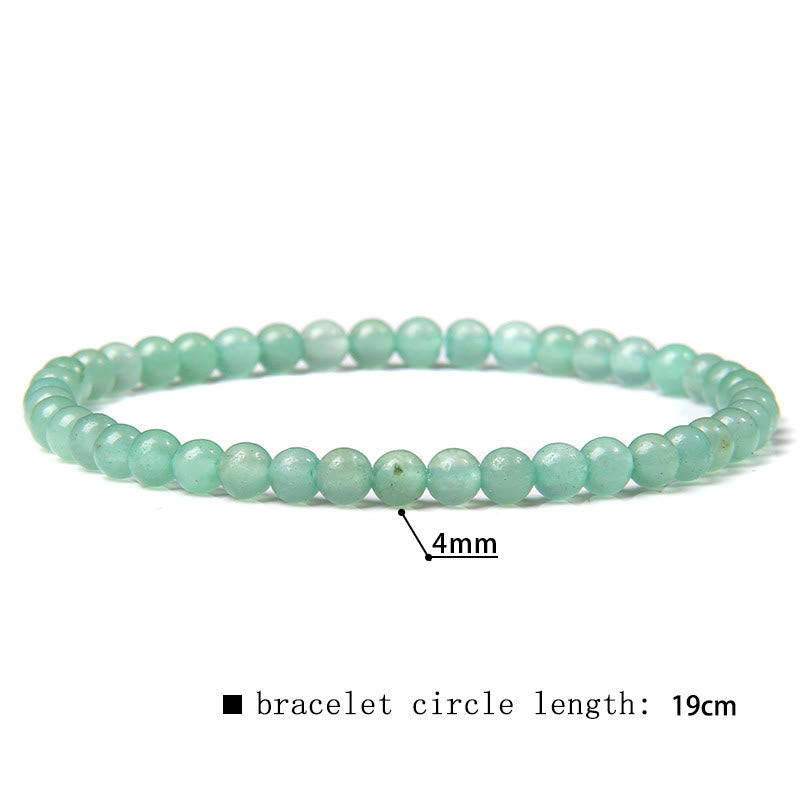 Olivenorma 4mm Natural Stone Beaded Bracelet - Green Aventurine - image 19
