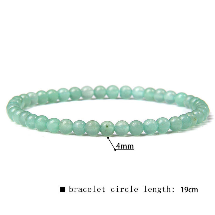 Olivenorma 4mm Natural Stone Beaded Bracelet - Green Aventurine - image 19