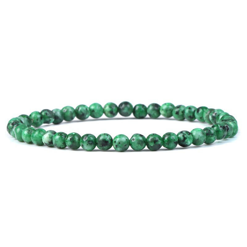 Olivenorma 4mm Natural Stone Beaded Bracelet - African Turquoise - image 23