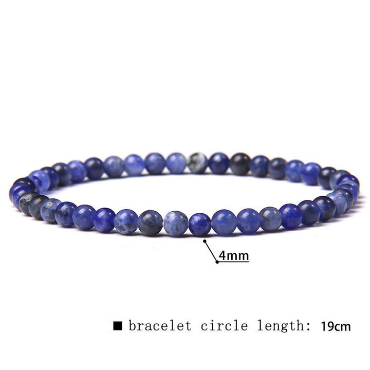 Olivenorma 4mm Natural Stone Beaded Bracelet - Sodalite - image 18