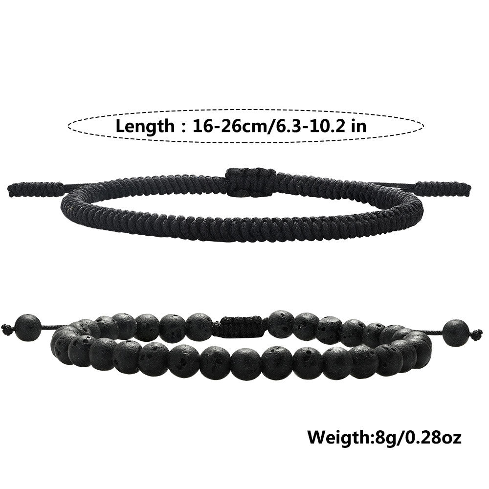 Olivenorma Natural Lava Stone Beads Braided Bracelet - image 7