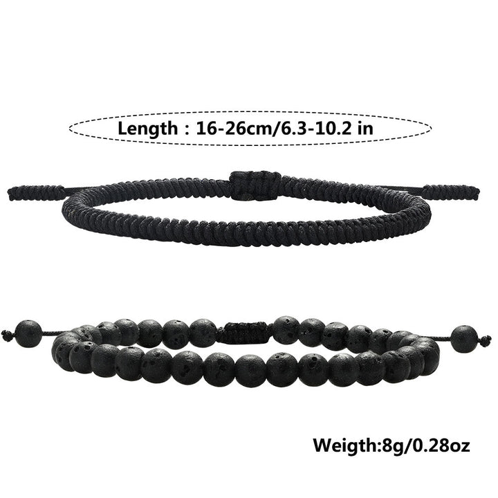 Olivenorma Natural Lava Stone Beads Braided Bracelet - image 7