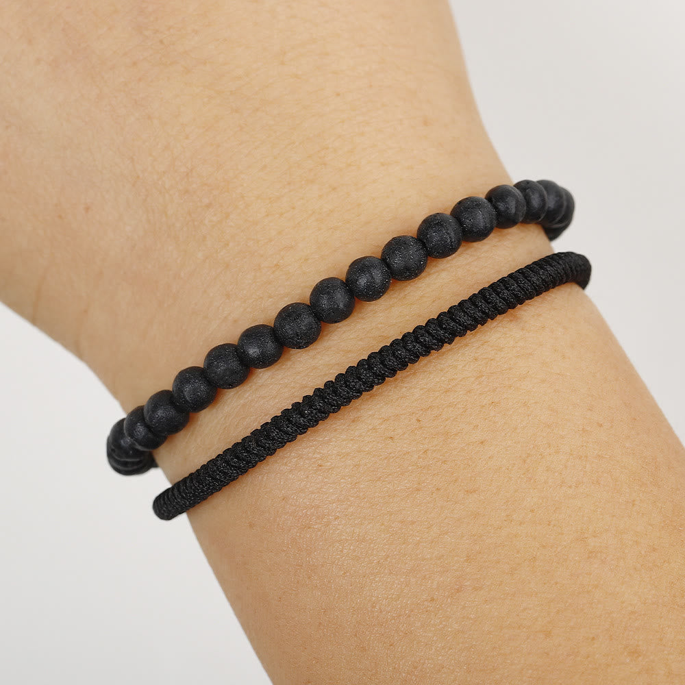 Olivenorma Natural Lava Stone Beads Braided Bracelet - image 1