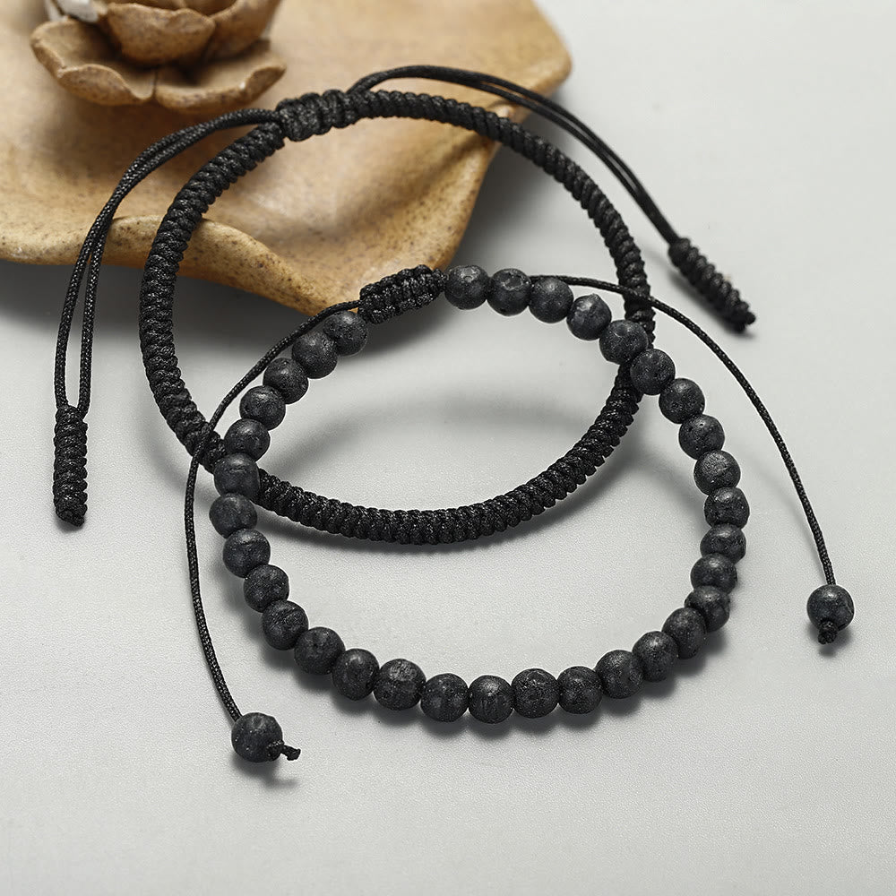 Olivenorma Natural Lava Stone Beads Braided Bracelet - image 3