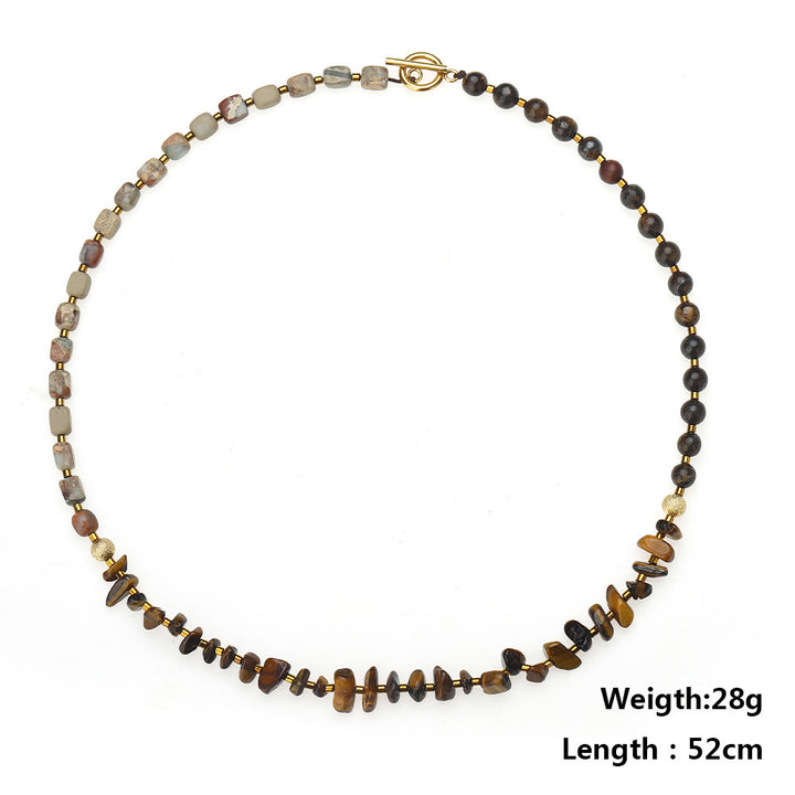 Olivenorma Agalmatolite Tiger Eye Beads Bracelet - image 6