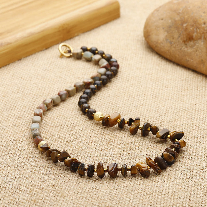 Olivenorma Agalmatolite Tiger Eye Beads Bracelet - image 4