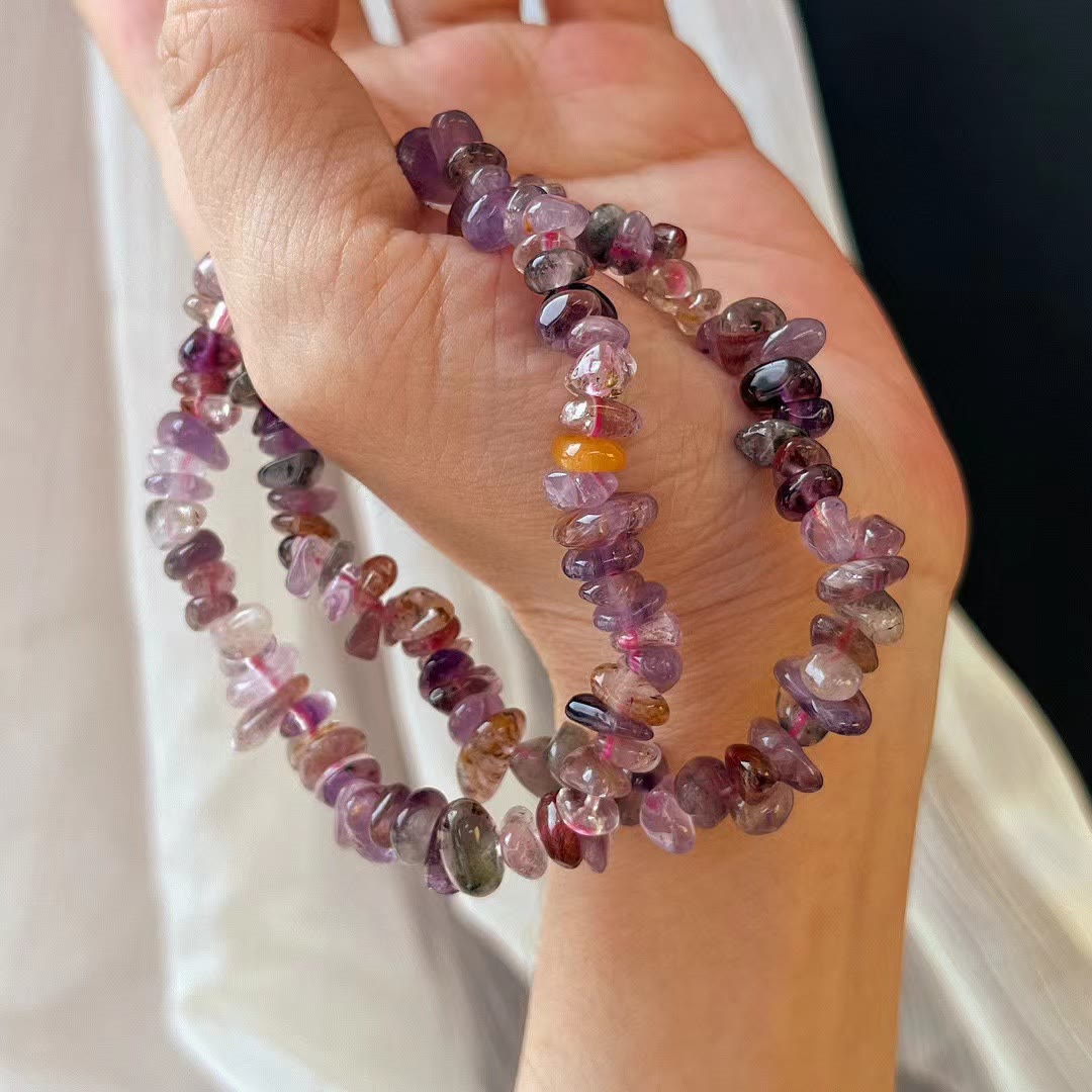 Olivenorma Super Seven Crystal Amethyst Beads Bracelet - image 3