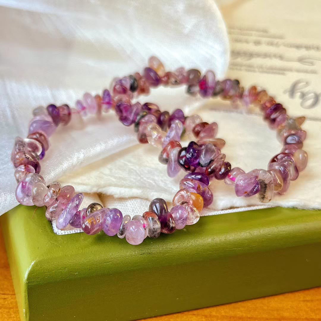 Olivenorma Super Seven Crystal Amethyst Beads Bracelet - image 6