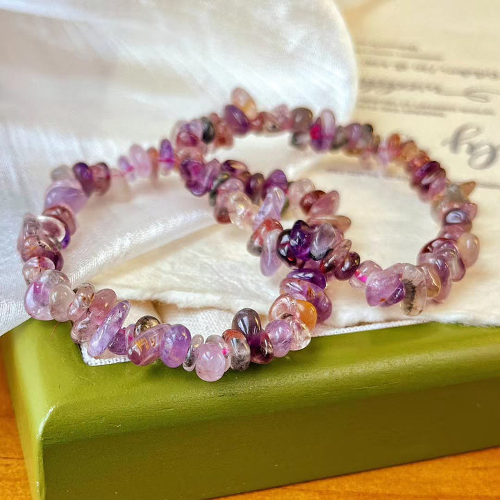 Olivenorma Super Seven Crystal Amethyst Beads Bracelet - image 6
