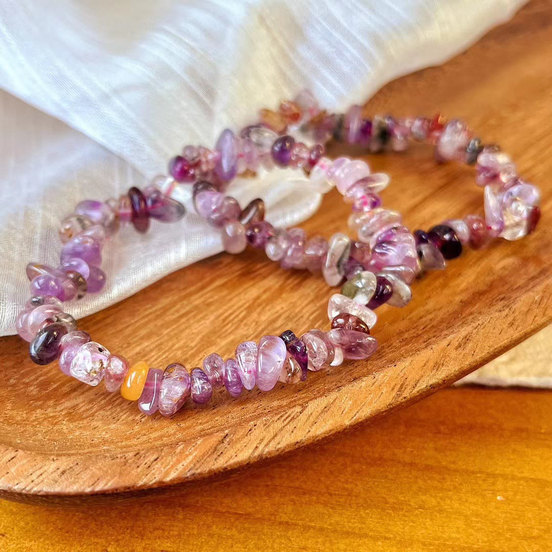 Olivenorma Super Seven Crystal Amethyst Beads Bracelet - image 8