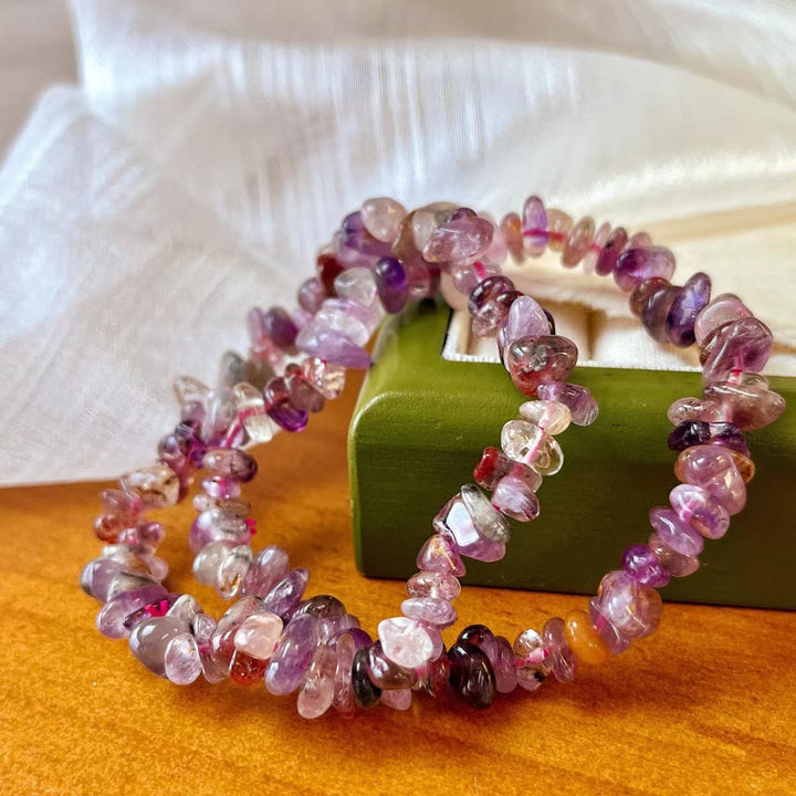Olivenorma Super Seven Crystal Amethyst Beads Bracelet - image 7