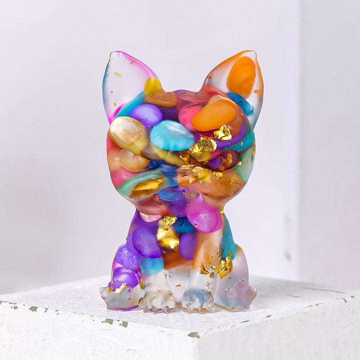 Olivenorma Crystal Epoxy Serious Expression Bulldog Gemstone Decoration - image 26