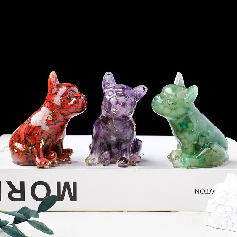 Olivenorma Crystal Epoxy French Bulldog Gemstone Decoration - image 17