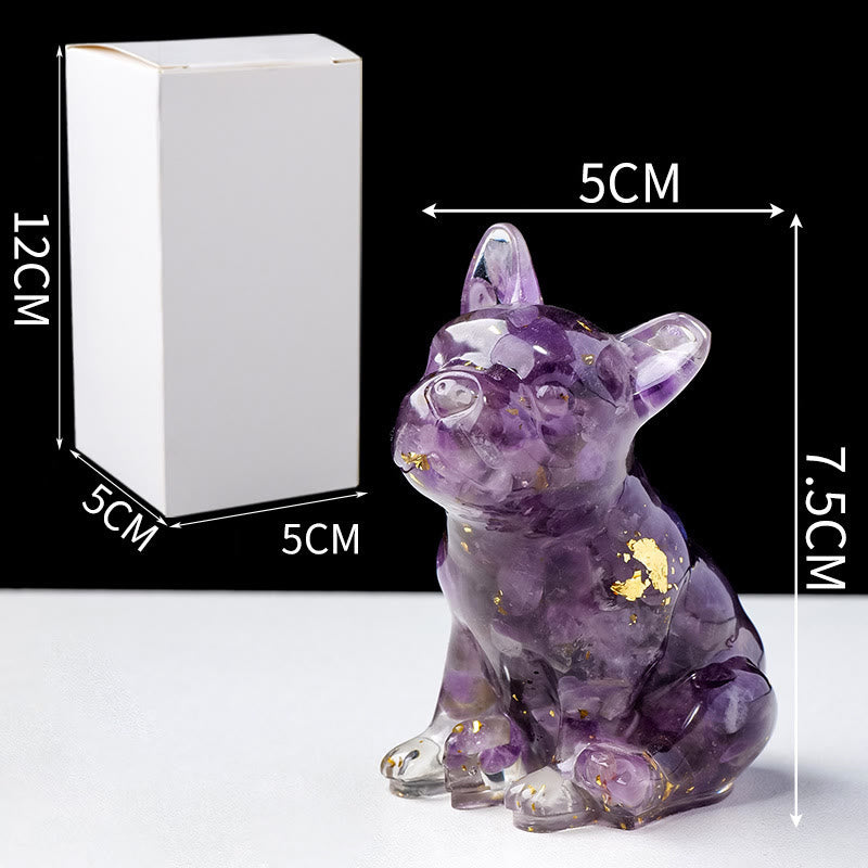 Olivenorma Crystal Epoxy French Bulldog Gemstone Decoration - image 16
