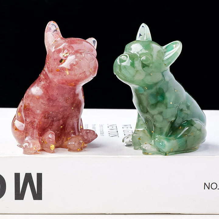 Olivenorma Crystal Epoxy French Bulldog Gemstone Decoration - image 18